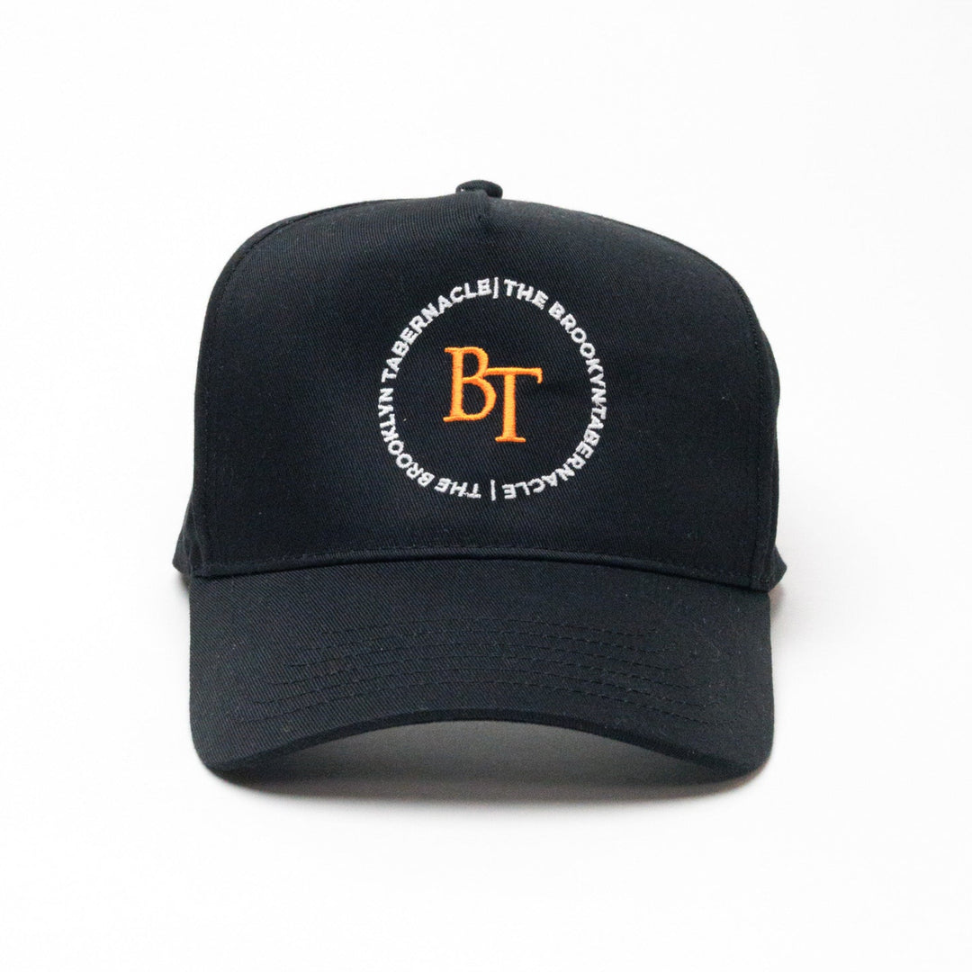 Black BT Logo Hat with orange embroidered Brooklyn Tabernacle logo