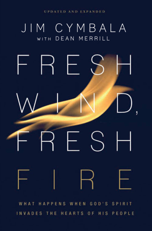 Book cover of 'Fresh Wind, Fresh Fire' by Jim Cymbala and Dean Merrill with a yellow feather on a dark background.